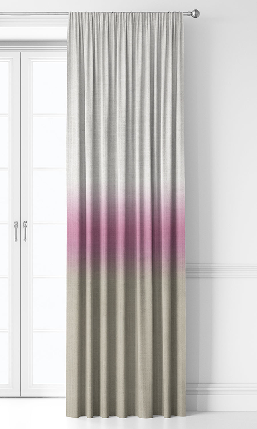 3-Tone Ombre Home Décor Fabric By the Yard (Pink/ Beige)