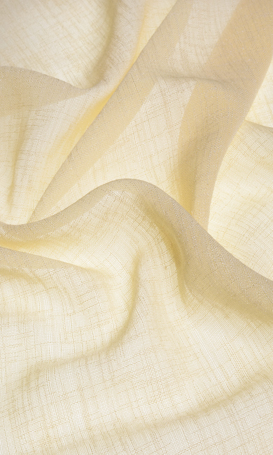 Sheer Linen Fabric Material By the Yard (Lemon Yellow)