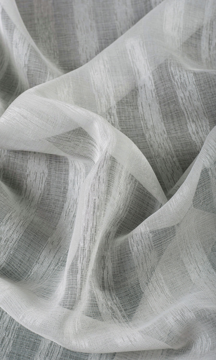 Striped Sheer Home Décor Fabric By the Yard (Grey)