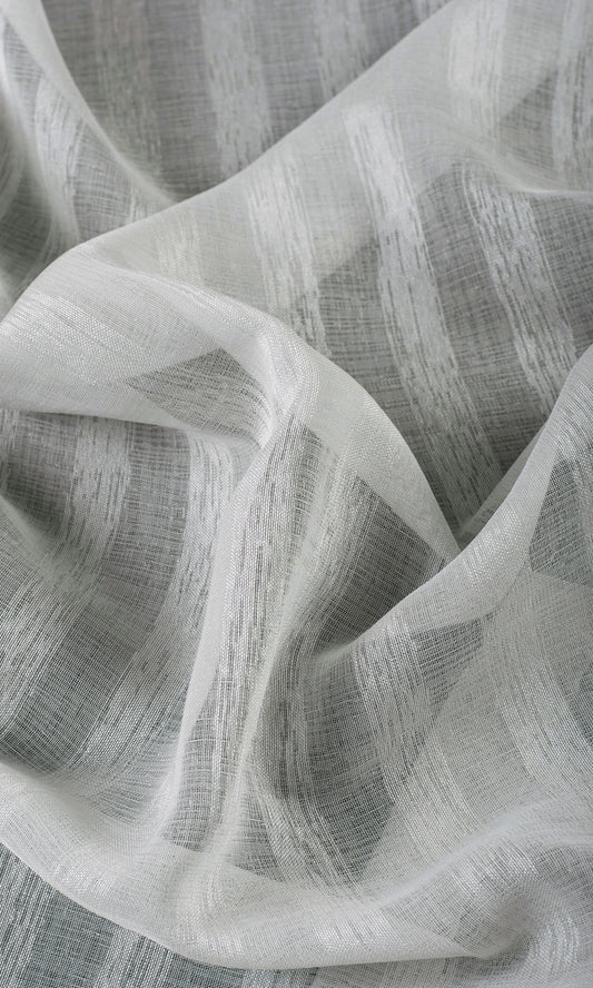 Striped Sheer Home Décor Fabric By the Yard (Grey)