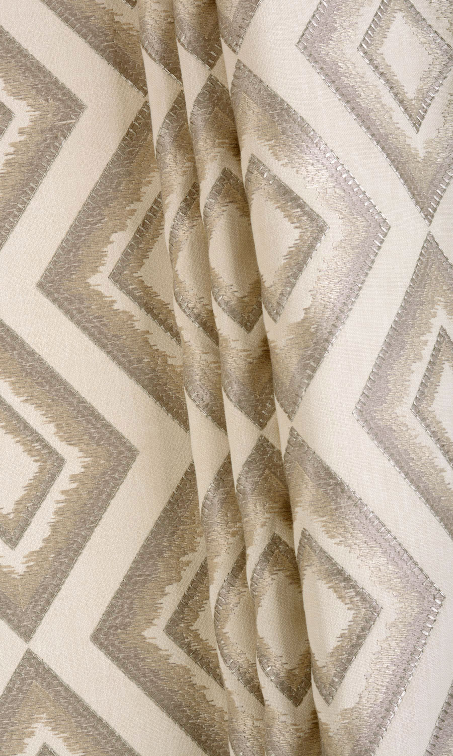 Diamond Patterned Fabric Material By the Yard (Beige/ Brown)