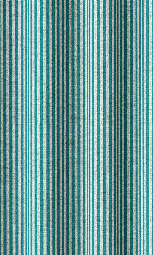 Striped Print Home Décor Fabric By the Yard (Pacific Blue)