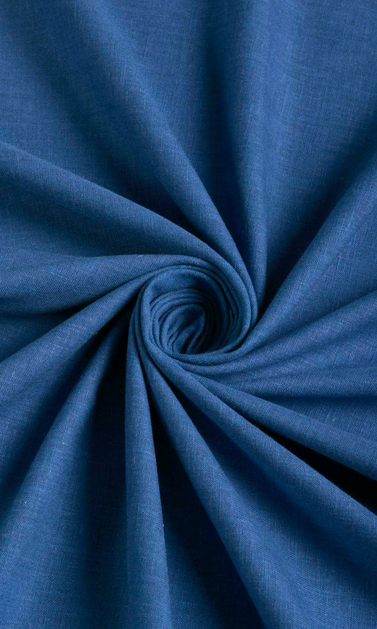 Poly-Cotton Blend Home Décor Fabric By the Yard (Cobalt)