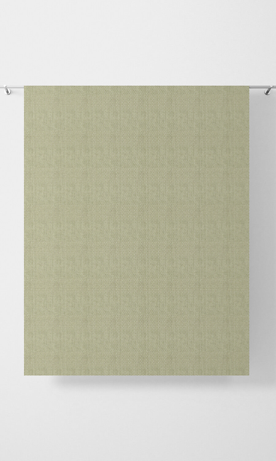 Herringbone Textured Free Fabric Material Sample (Green)