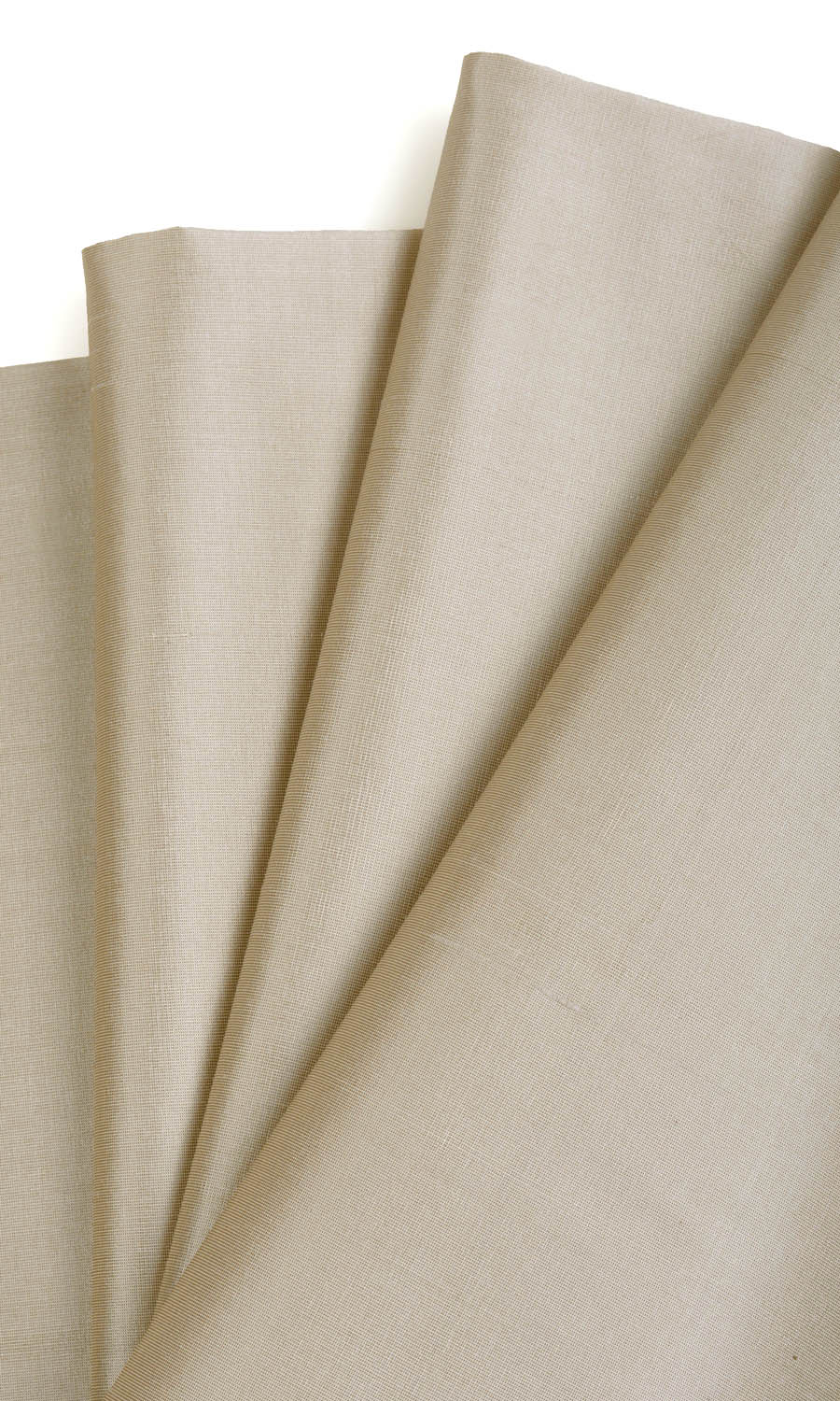 Shantung Silk Window Treatments Fabric By the Yard (Ecru/ Tan Brown)