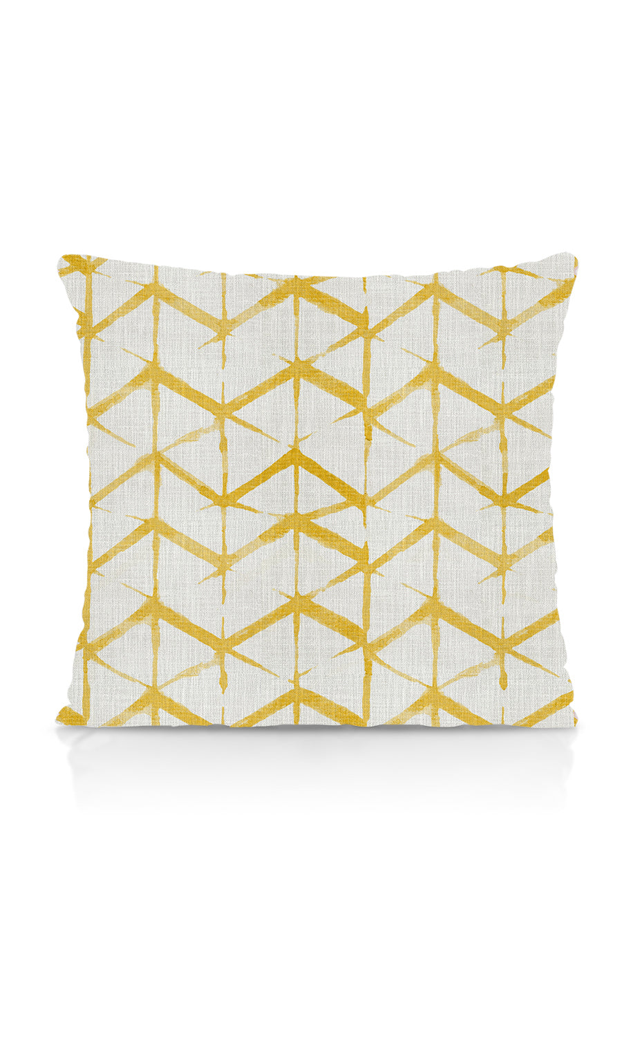 Geo Print Home Textile Fabric Material By the Metre (Eggshell White/ Yellow)