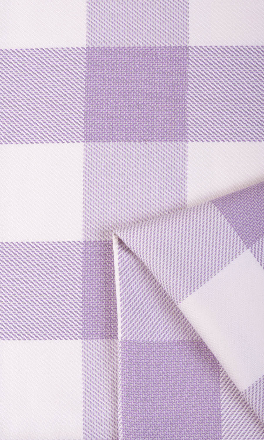 Buffalo Plaid Window Treatments Fabric By the Yard (Pale Purple/ White)