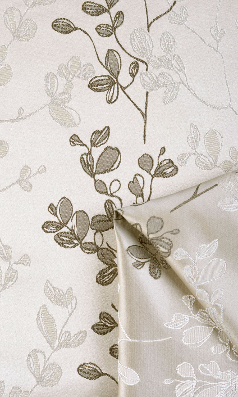 Floral Home Textile Fabric Material By the Yard (Beige/ Brown)