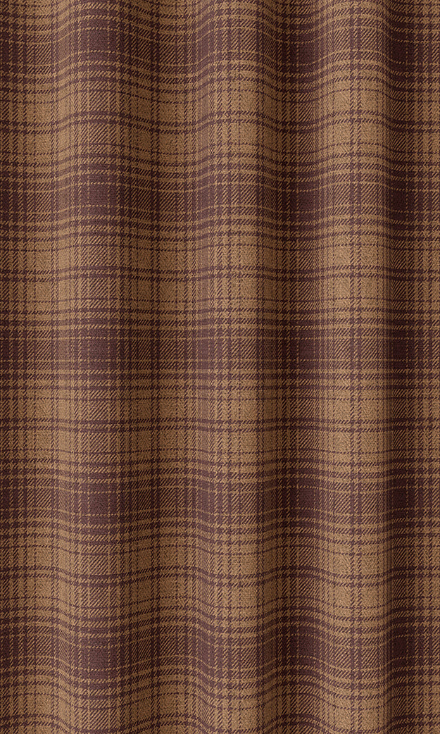 Plaid Home Textile Fabric Material By the Yard (Muted Orange/ Deep Purple)