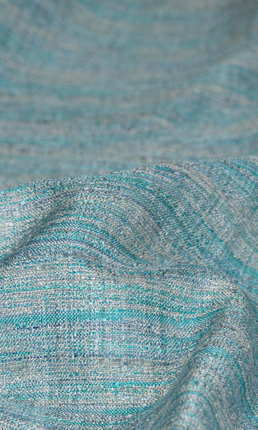 Textured Fabric Material By the Yard (Turquoise Blue)