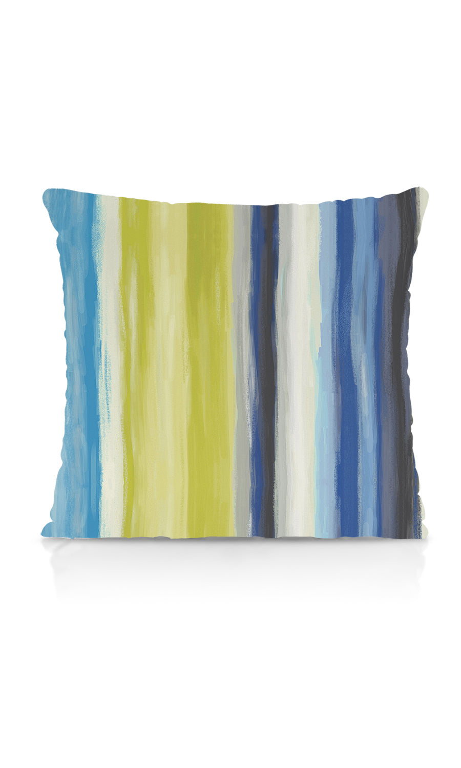 Dimout Striped Fabric Material By the Yard (Blue/ Pear Green)