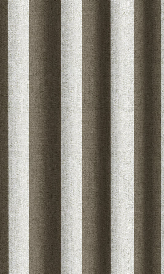 Striped Home Décor Fabric Sample (Cedar Brown/ Ivory)