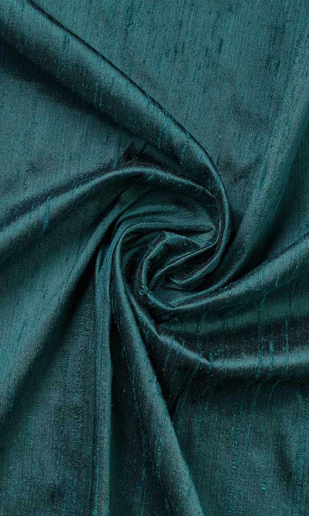 Dupioni Silk Home Décor Fabric By the Yard (Ocean Blue)