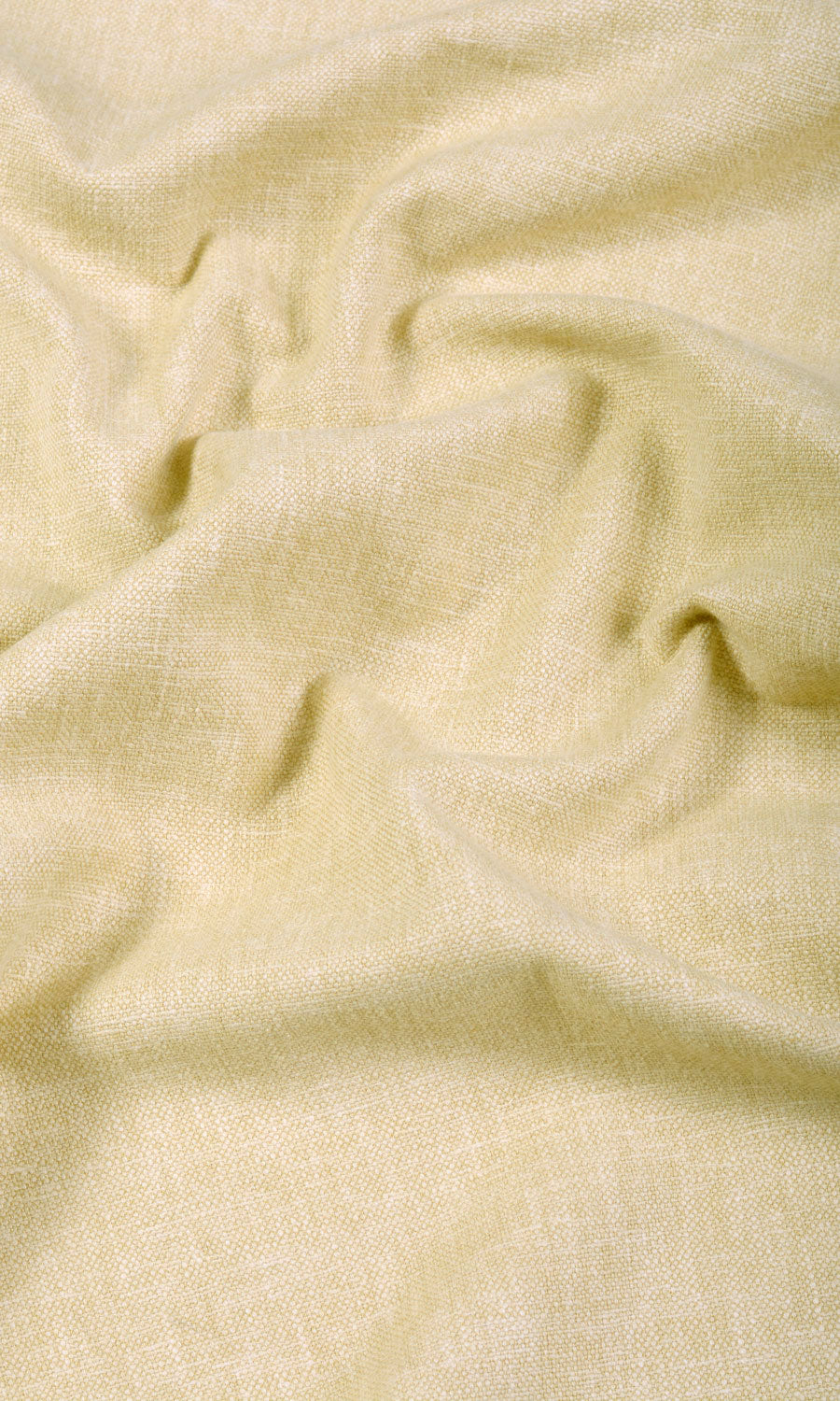 Linen Blend Free Fabric Material Sample (Pale Yellow)