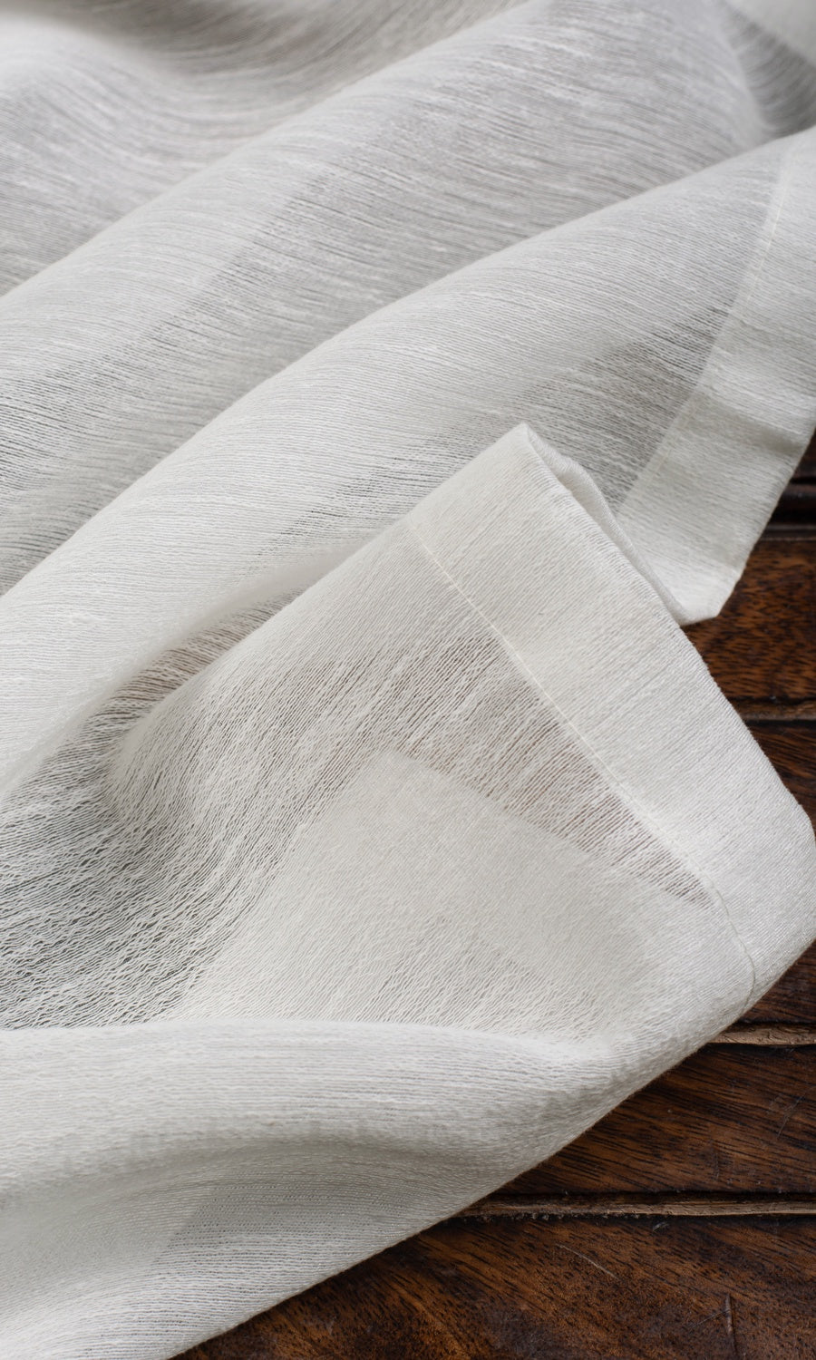 Plain Sheer Home Textile Fabric Material By the Yard (White)