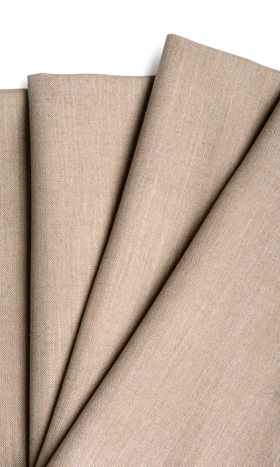 Plain Linen Texture Window Treatments Fabric By the Yard (Cinnamon Brown)