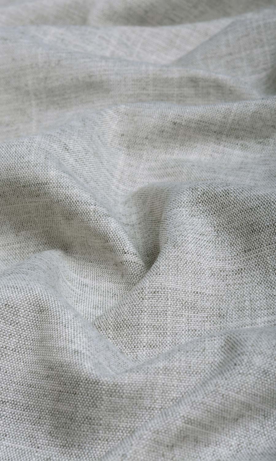 Plain Linen Textured Home Textile Fabric Material Sample (Smoke White)
