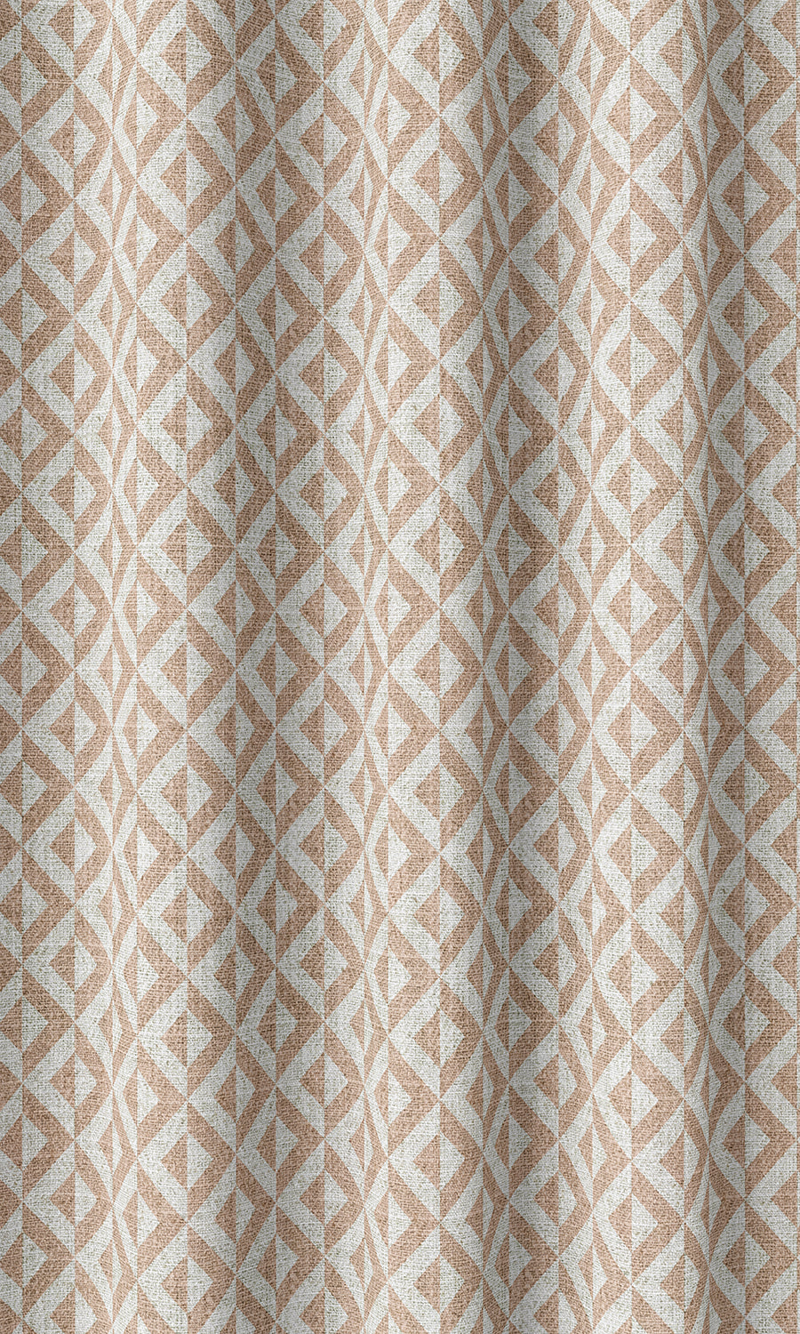 Modern Geometric Print Home Décor Fabric Sample (Blush Pink/ White)