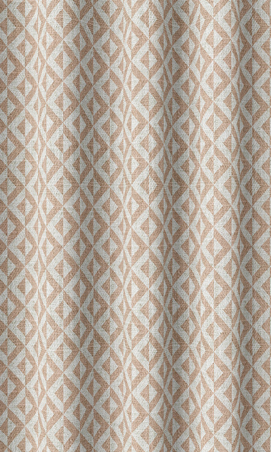 Modern Geometric Print Blinds (Blush Pink/ White)