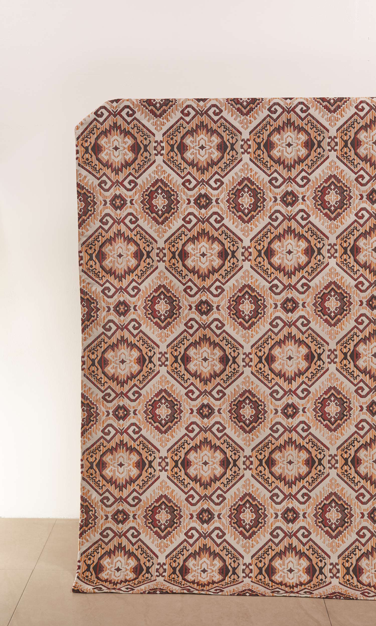 Aztec Print Home Décor Fabric By the Yard (Burnt Brown/ Red/ Yellow)