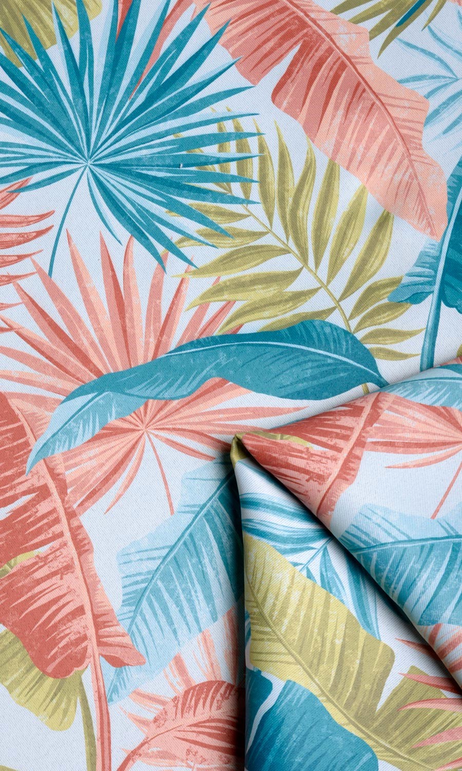Botanical Floral Fabric Material By the Yard (Red/ Blue/ Green)