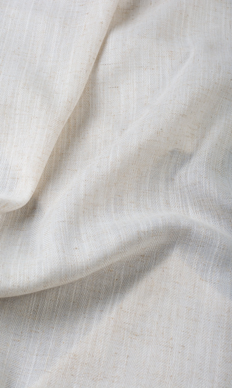 Semi-Sheer Linen Texture Fabric Sample for Roman Blinds & Shades (Cream)