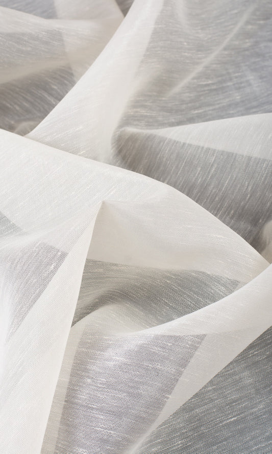 Sheer Home Décor Fabric By the Yard (Powder White)