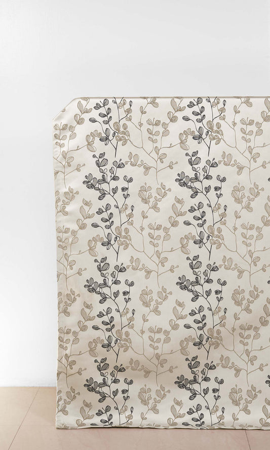 Floral Roman Shades (White/ Black/ Beige/ Gray)