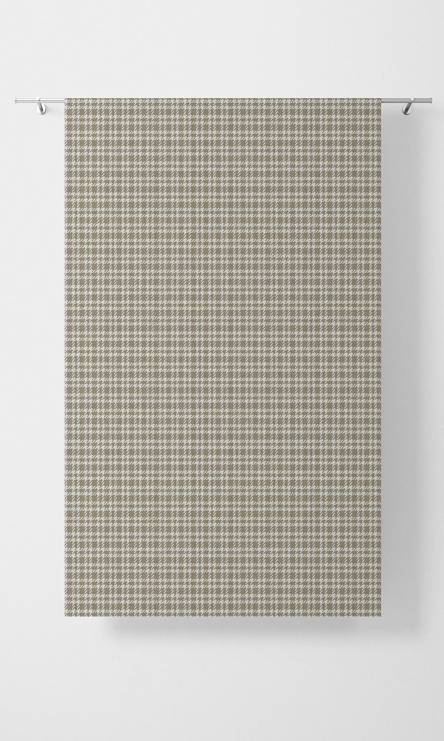 Checkered Home Textile Fabric Material Sample (Brown/ White)