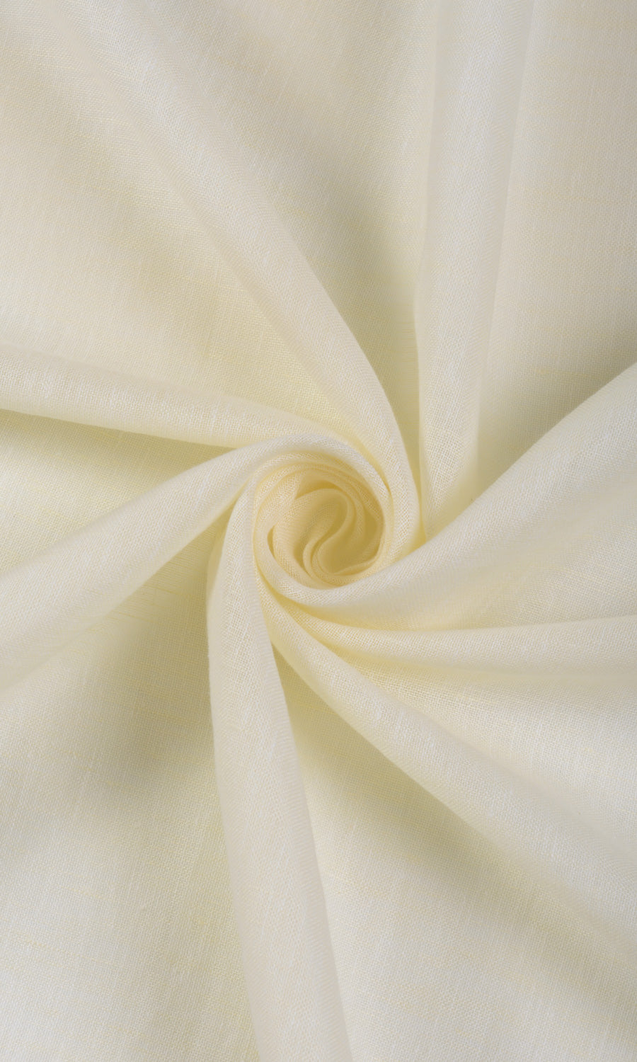 Linen Sheer Fabric By the Yard for Curtains & Drapes (Warm Ivory/ Pale Yellow)