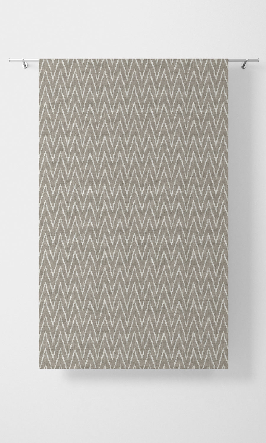 Chevron Print Home Textile Fabric Material By the Metre (Grey/ White)