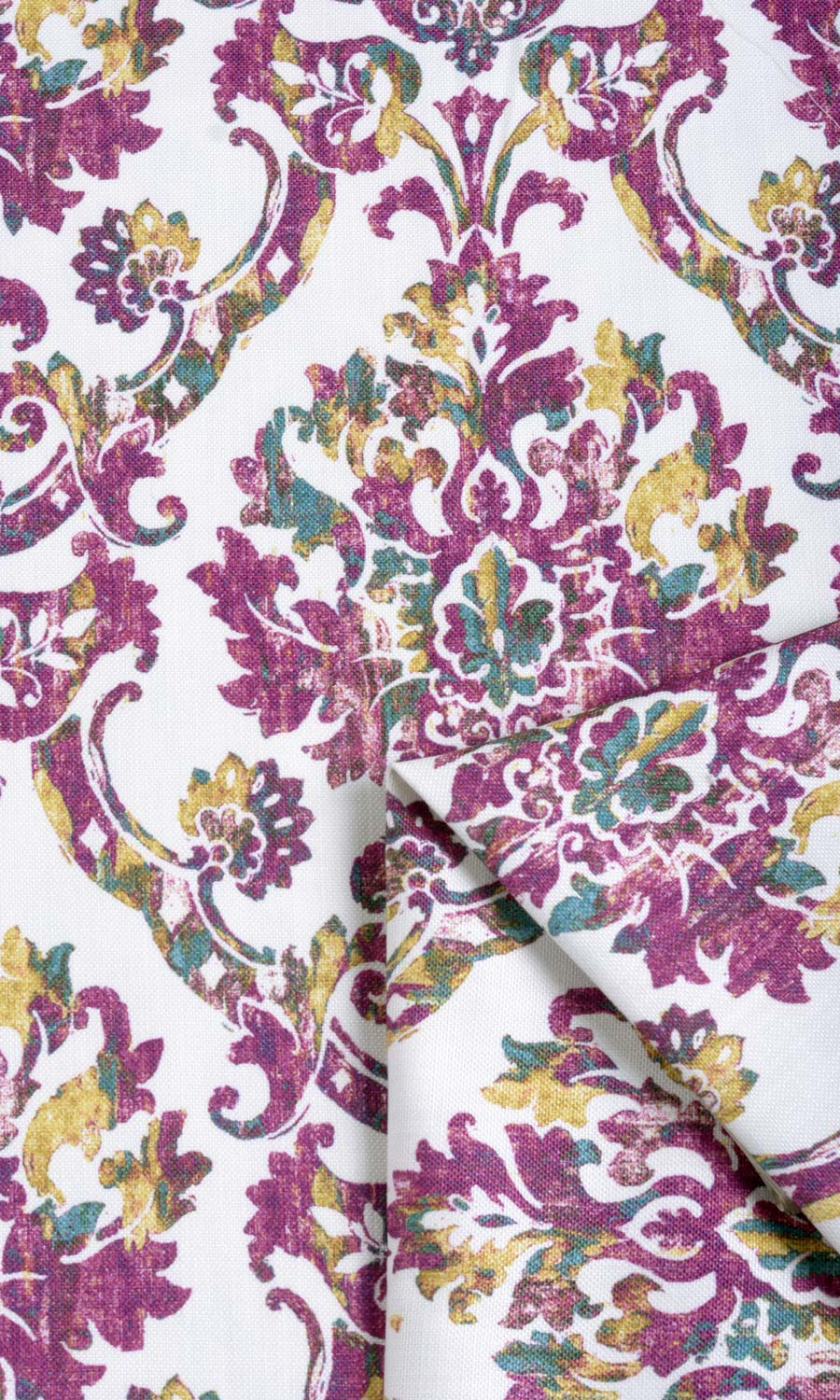 Damask Print Home Textile Fabric Material By the Yard (Pink/ Purple)