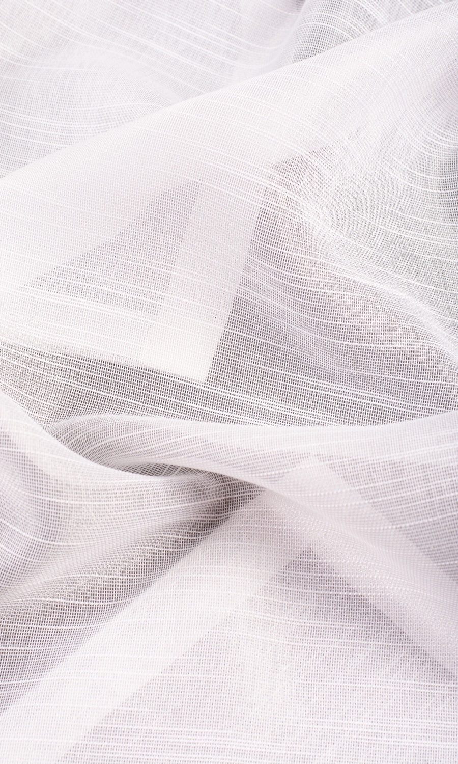 Textured Sheer Home Textile Fabric Material By the Yard (White)