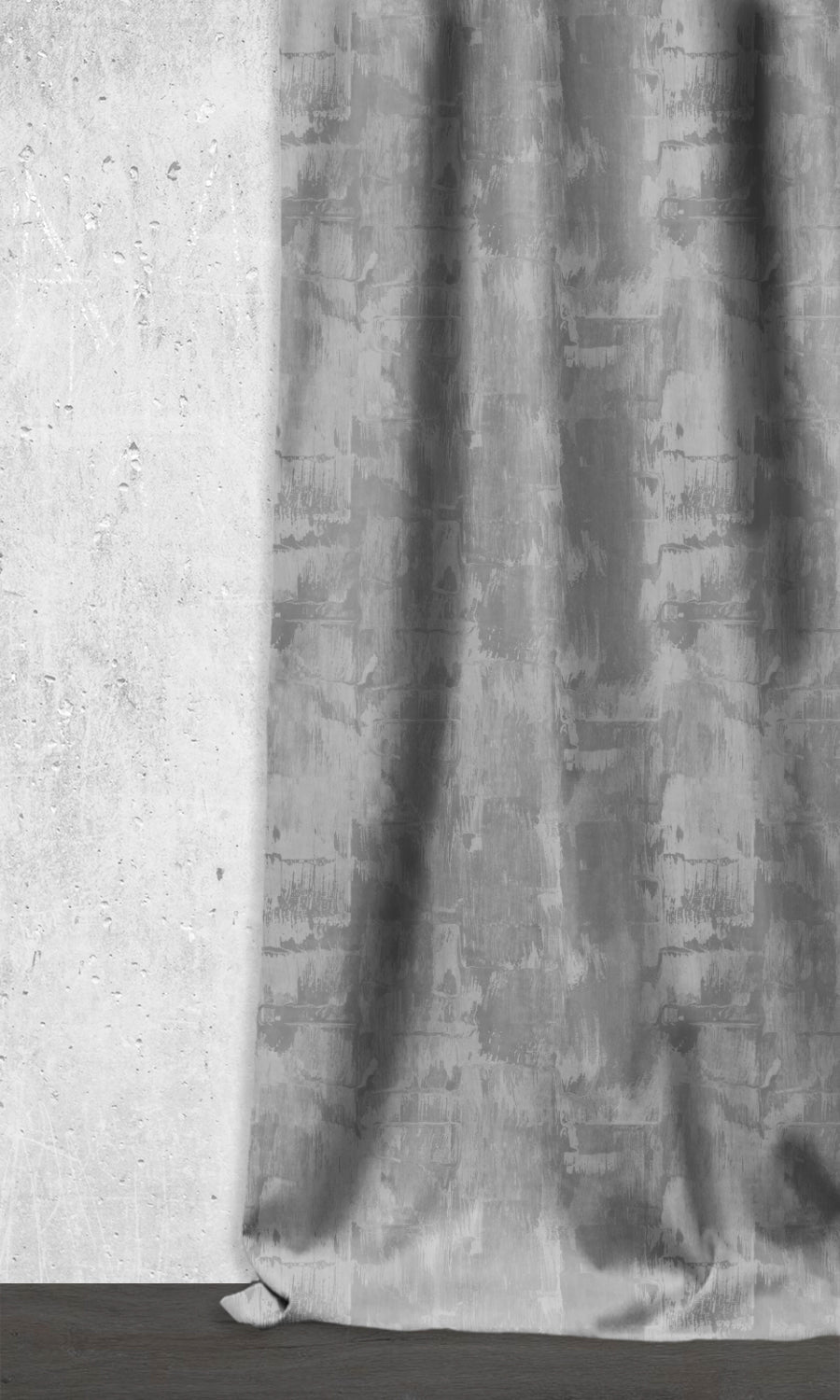 Room Darkening Striped Window Treatments Fabric By the Metre (Grey)