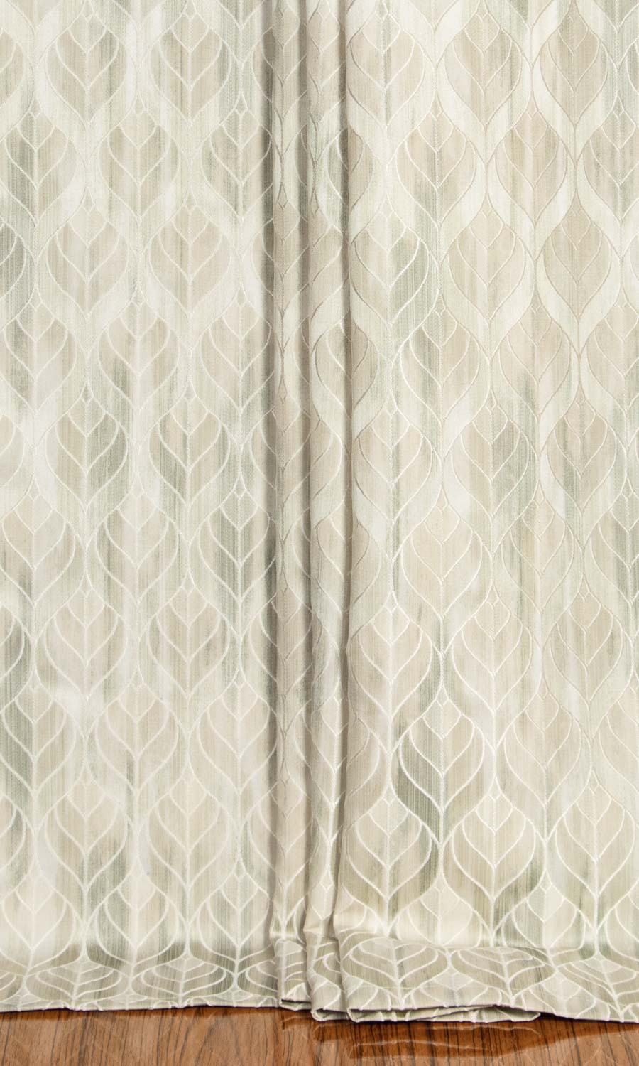 Petal Patterned Home Textile Fabric Material By the Yard (Soft Green)