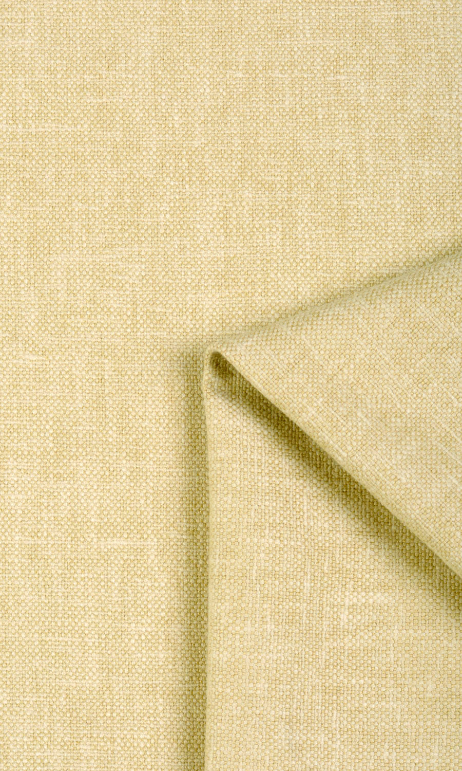 Linen Blend Fabric By the Yard for Curtains & Drapes (Pale Yellow)