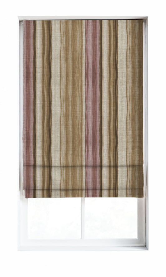Watercolor Effect Striped Shades (Pink/ Brown)
