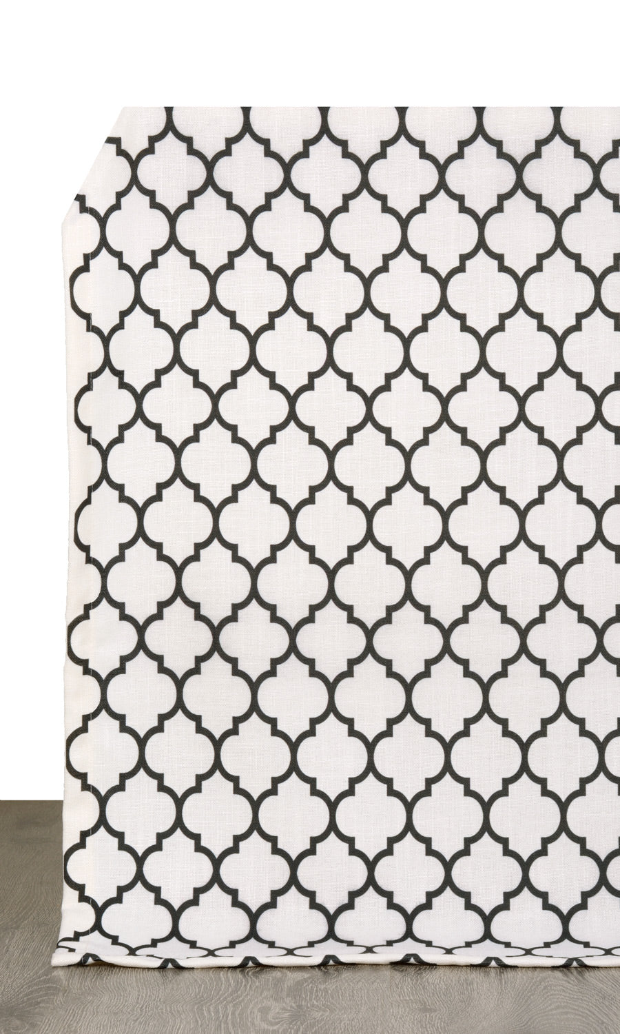 Moroccan Tiled Window Treatments Fabric By the Yard (Cream/ Black)