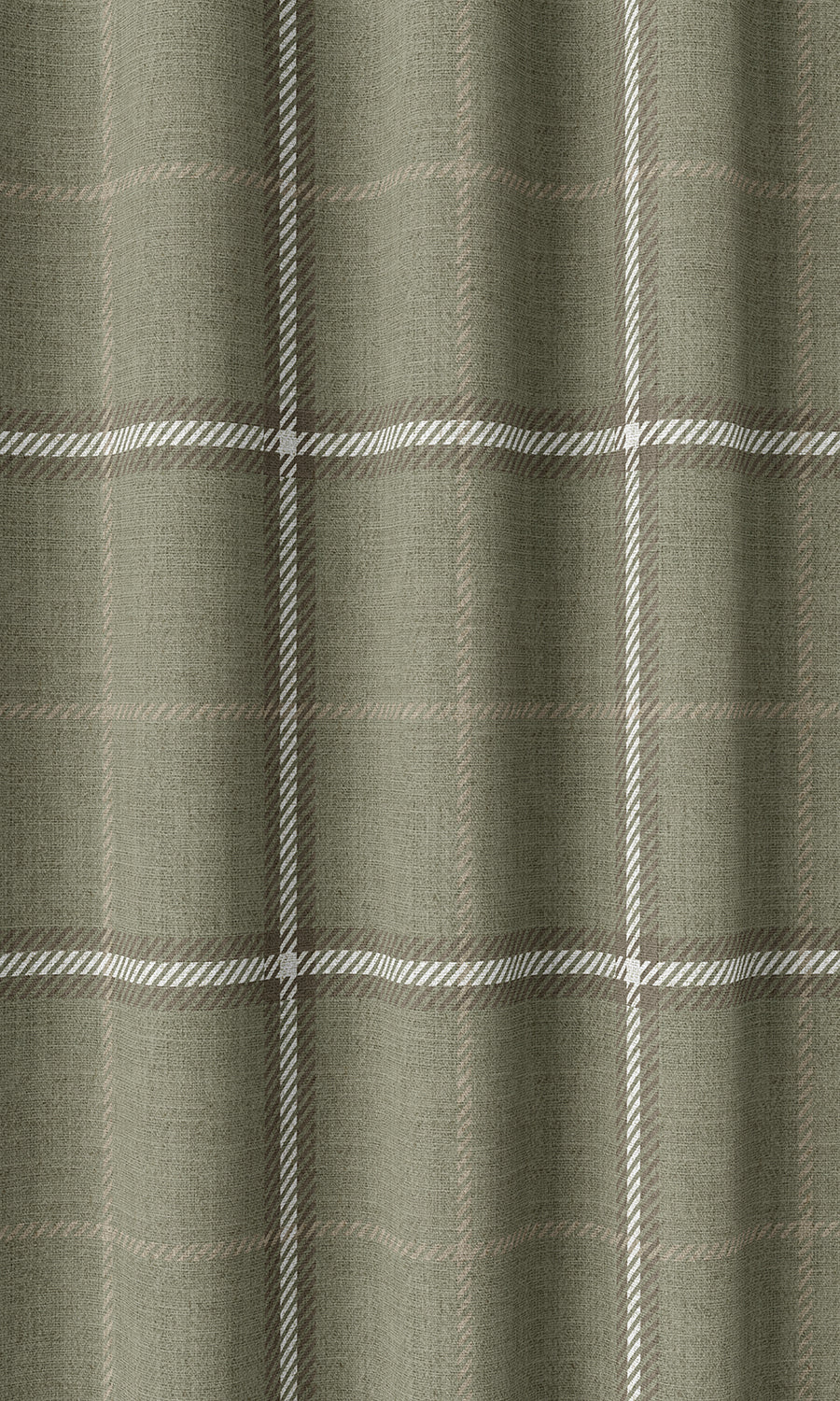 Check Patterned Home Décor Fabric By the Yard (Olive Green)