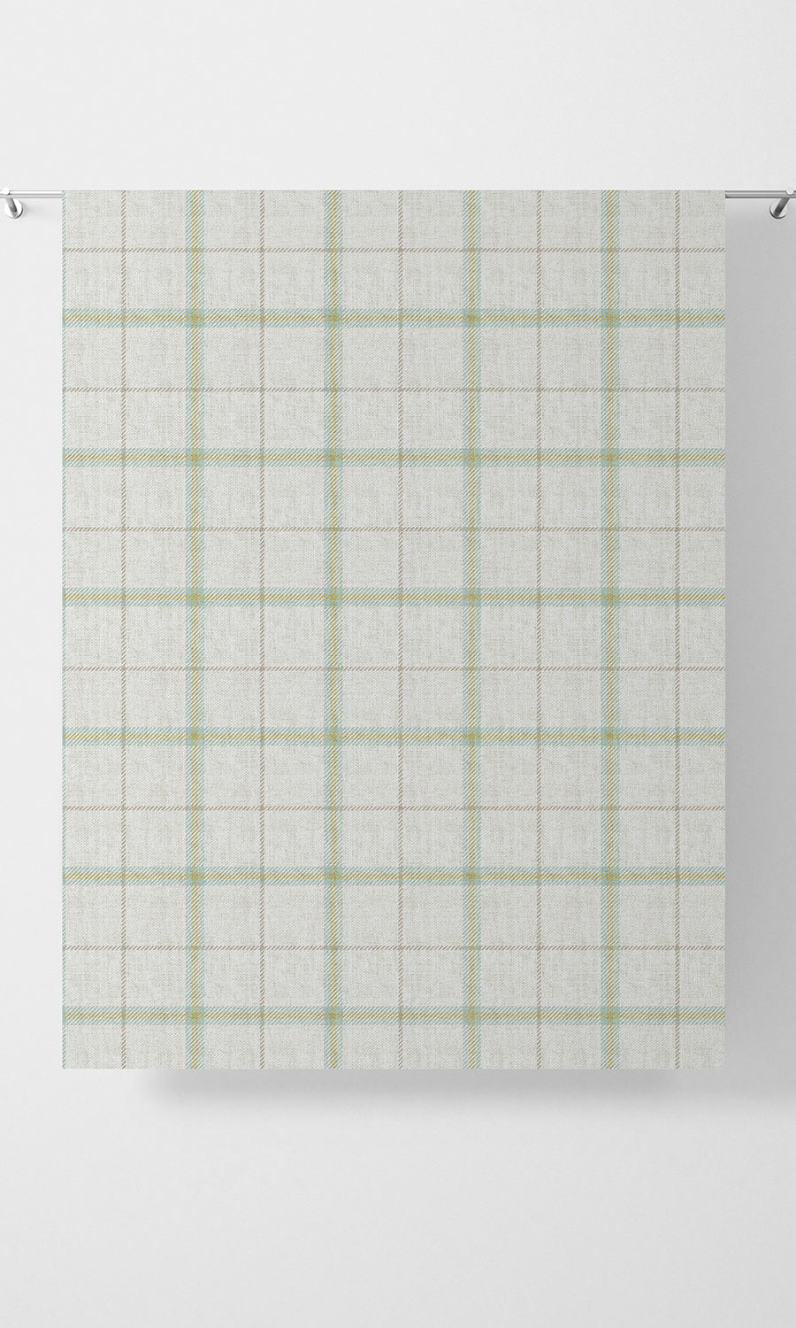 Check Print Fabric Material By the Yard (White/ Blue/ Green)