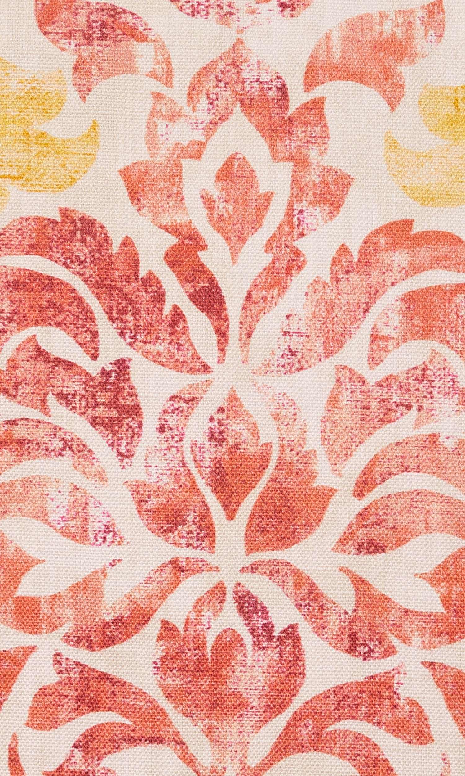 Printed Home Textile Fabric Material By the Yard (Red/ Yellow)