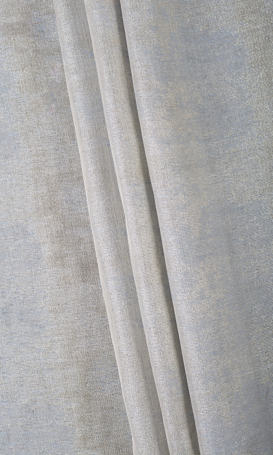 Metallic Accents Semi-Sheer Fabric Material By the Yard (Gray/ Gold)