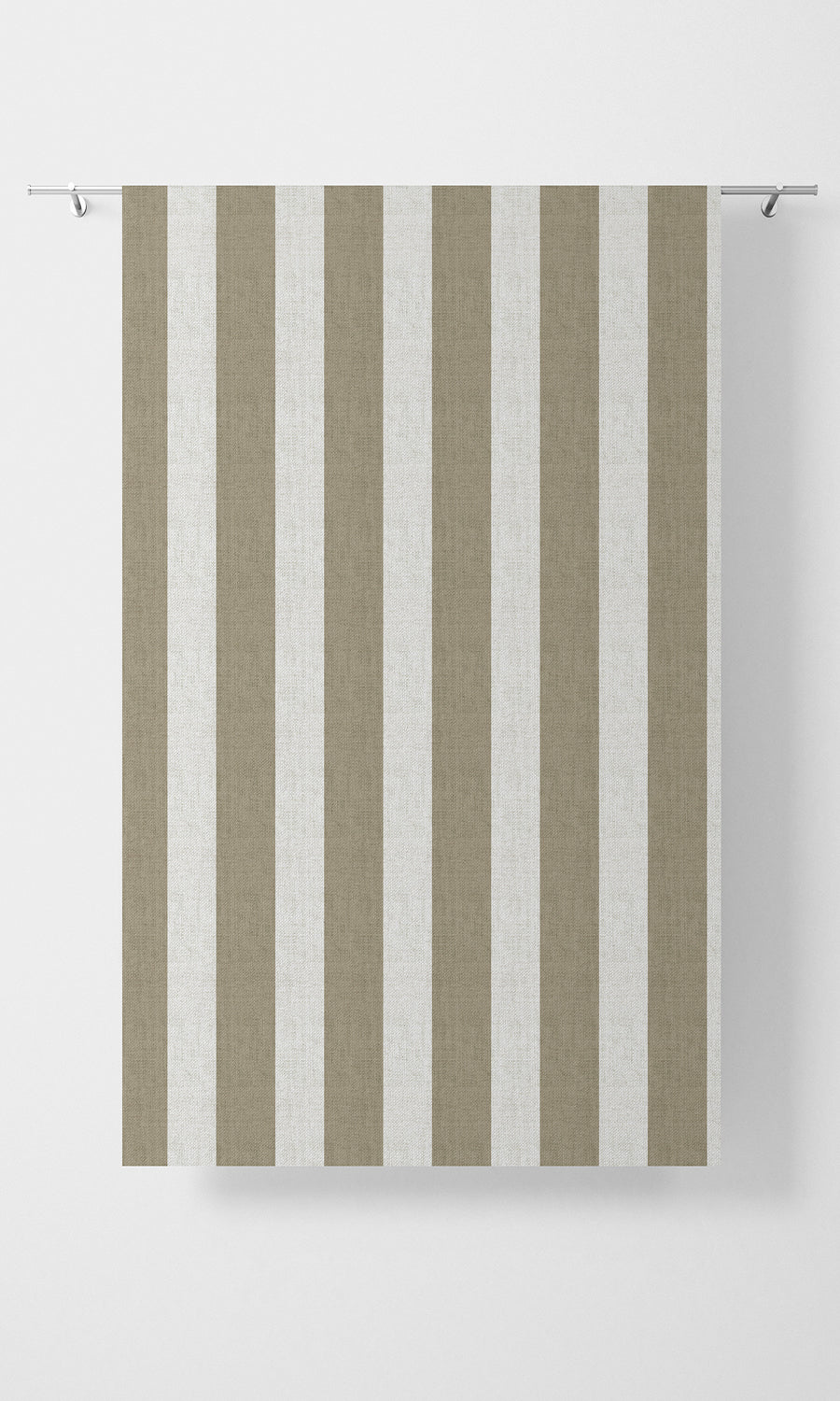 Striped Print Free Fabric Material Sample (Beige/ White)