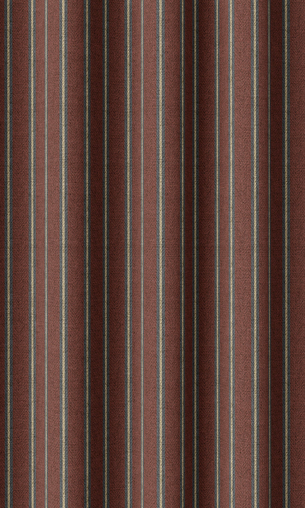 Striped Home Textile Fabric Material By the Yard (Red & Grey)