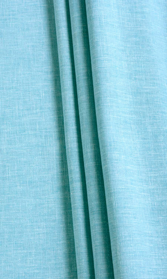 Poly-Cotton Blend Home Décor Fabric By the Yard (Aqua Blue)