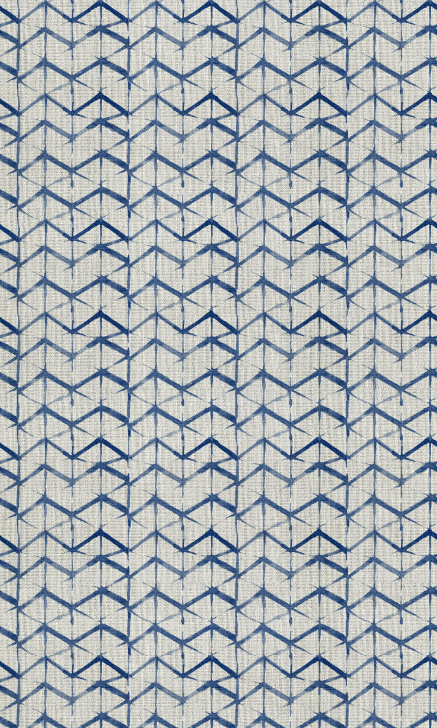 Geo Print Free Fabric Material Sample (Eggshell White/ Blue)