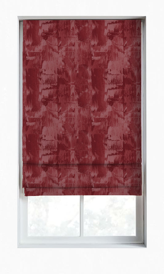 Dimout Striped Home Décor Fabric Sample (Red)