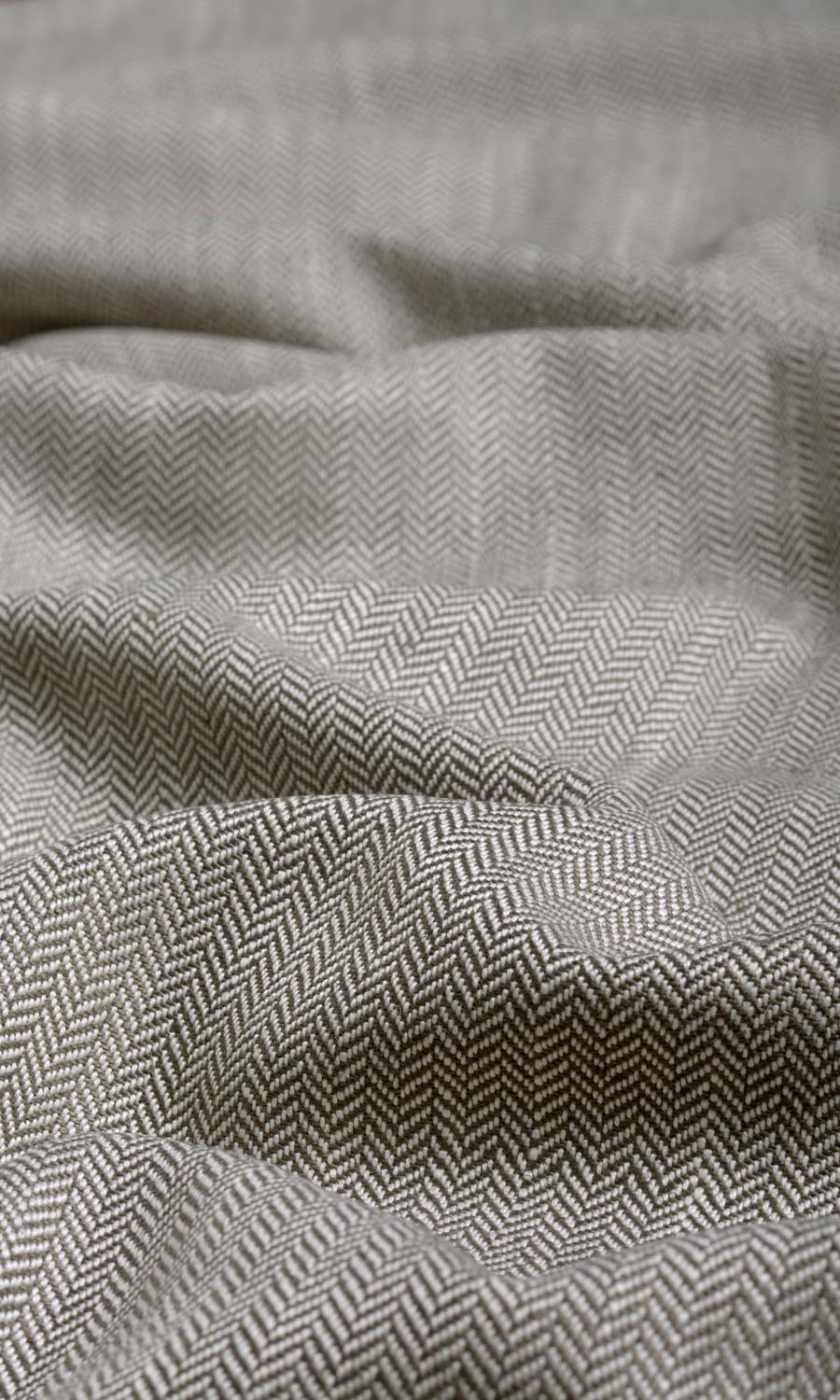 Herringbone Textured Free Fabric Material Sample (Grey)