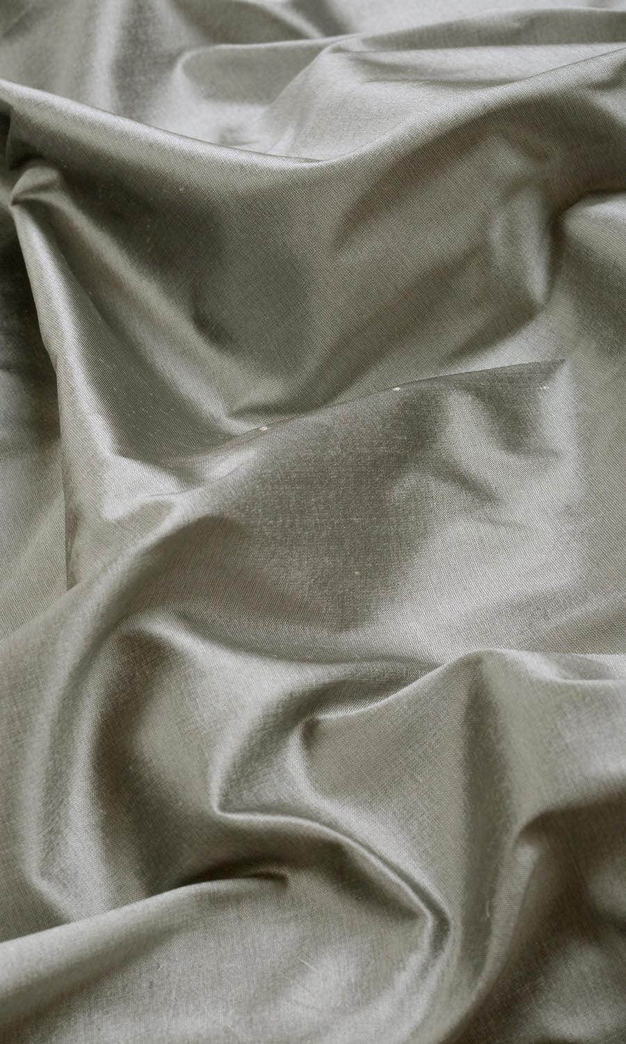 Shantung Silk Fabric Material By the Yard (Steel Grey)