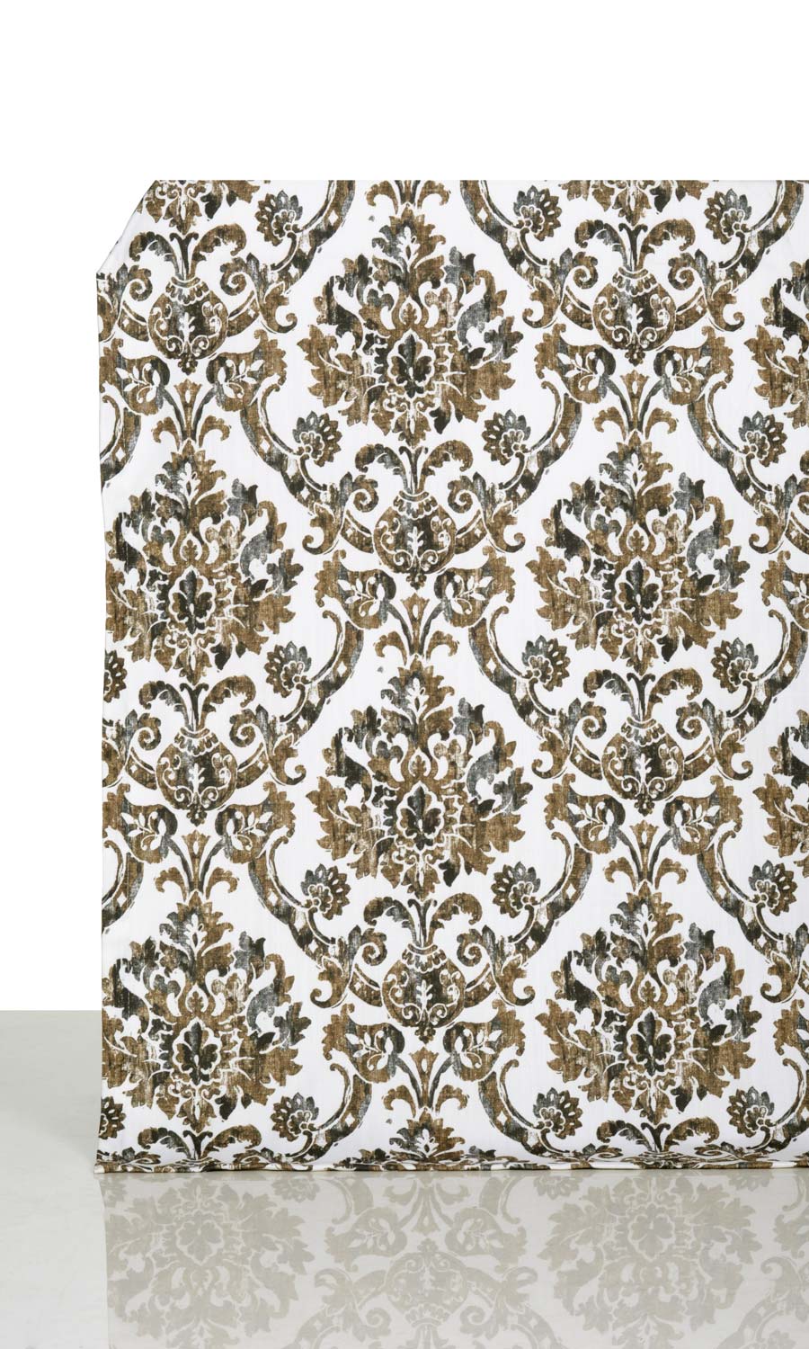 Damask Print Home Décor Fabric By the Yard (Brown/ Grey)